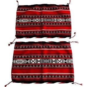 Set 2 Southwestern Aztec Wool ? Indian Blanket Throw Pillow Sham Cover 27x18